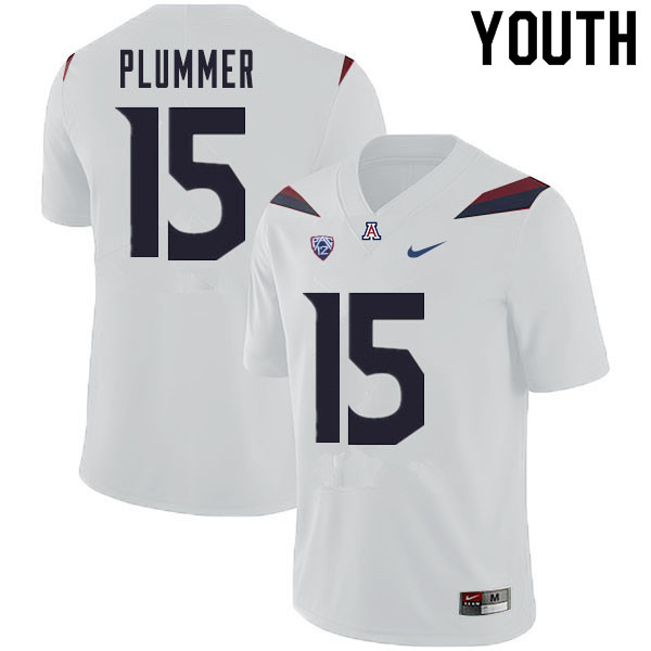 Youth #15 Will Plummer Arizona Wildcats College Football Jerseys Sale-White